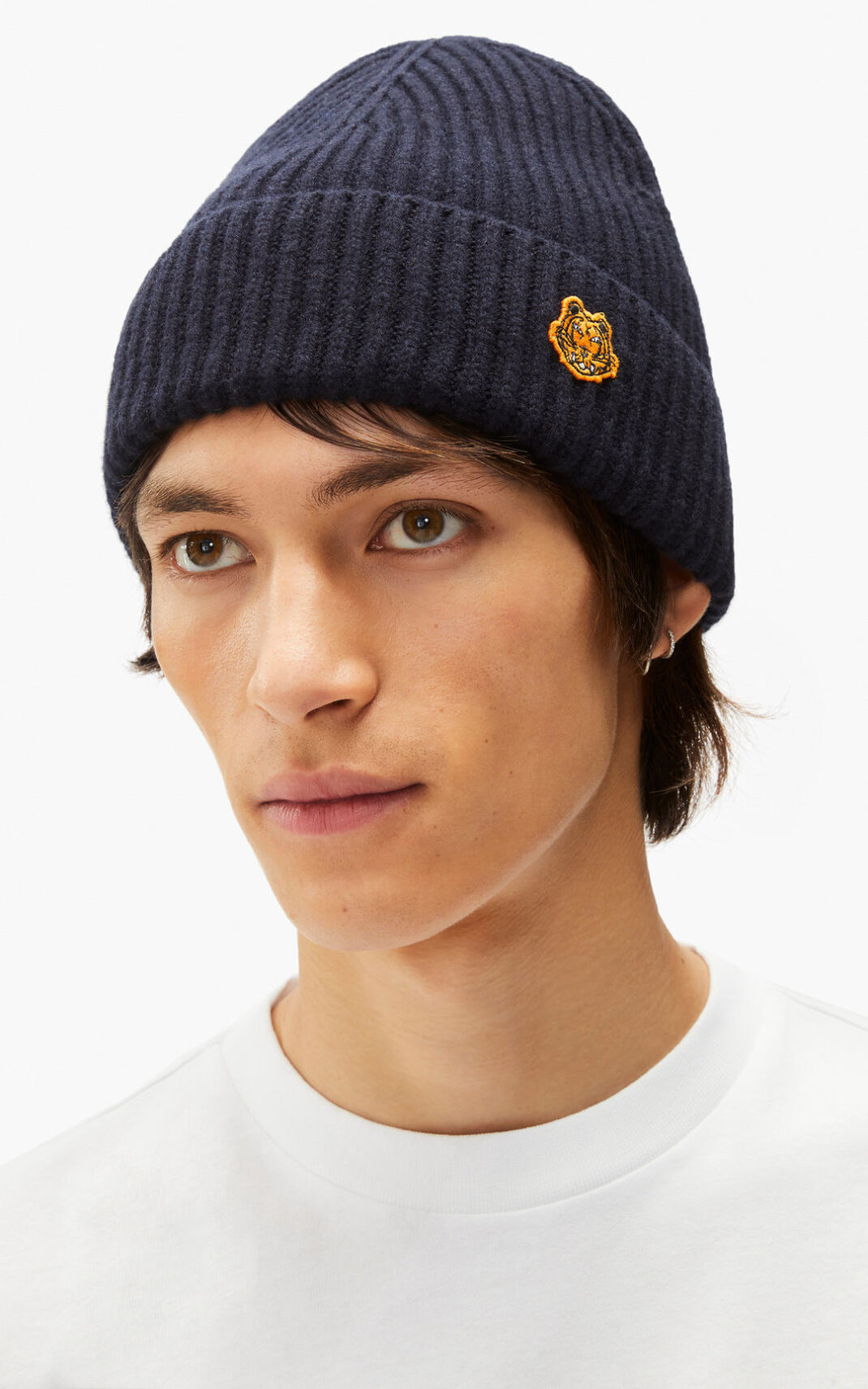 Kenzo Tiger Crest wool beanie ανδρικα μπλε | GR478520